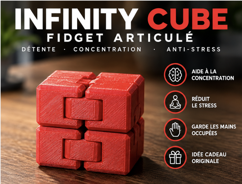 Infinity Cube – Fidget articulé imprimé en 3D