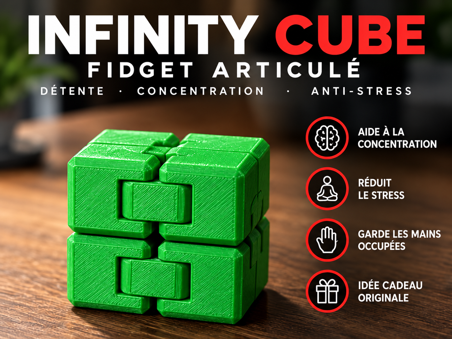 Infinity Cube – Fidget articulé imprimé en 3D – Image 8