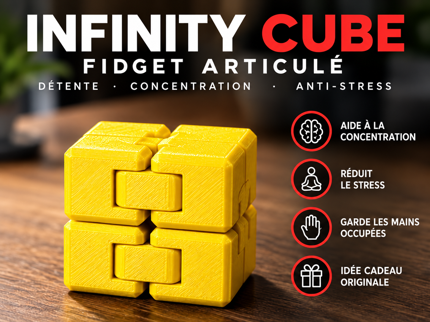 Infinity Cube – Fidget articulé imprimé en 3D – Image 3