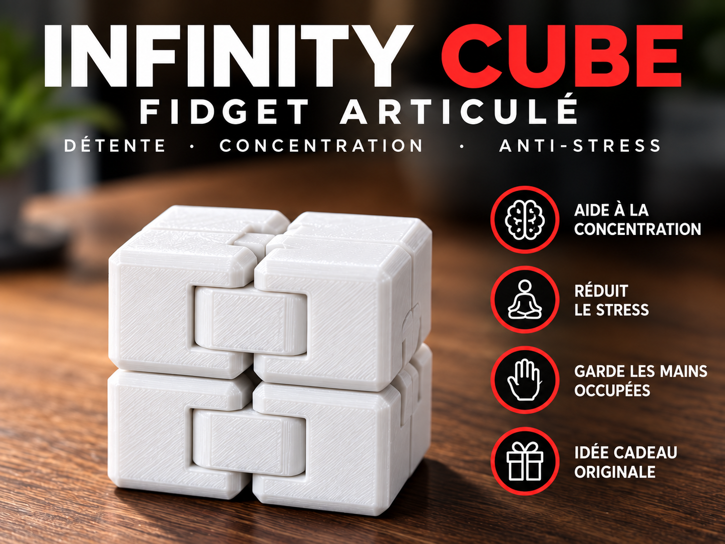 Infinity Cube – Fidget articulé imprimé en 3D – Image 5