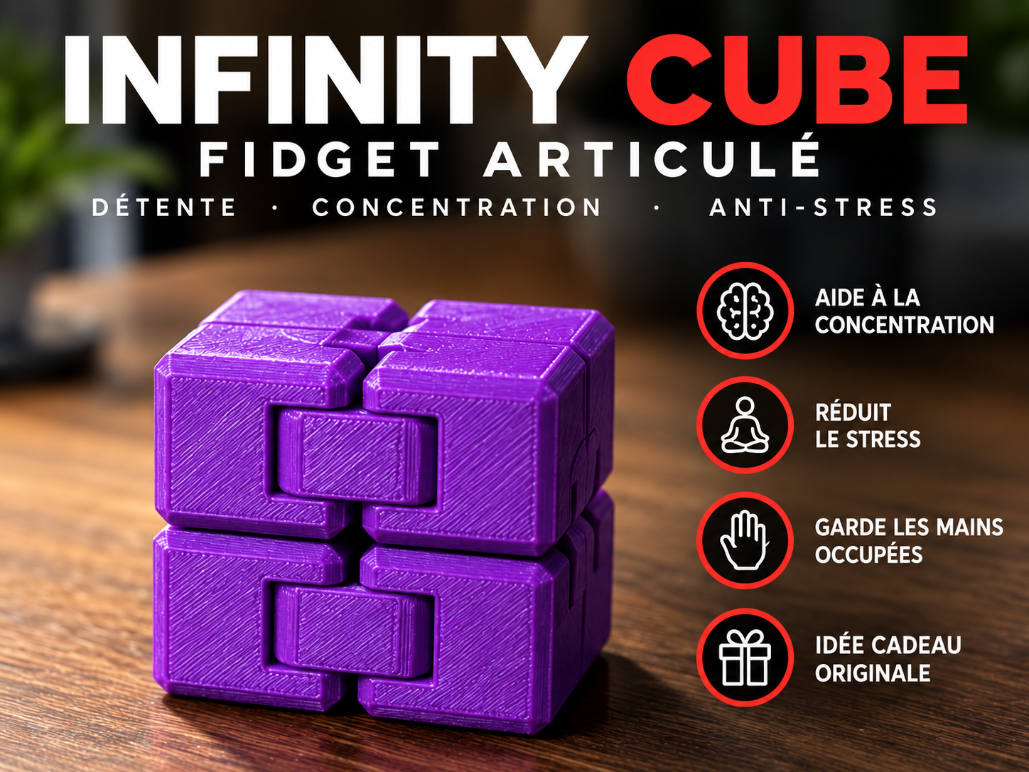 Infinity Cube – Fidget articulé imprimé en 3D – Image 2