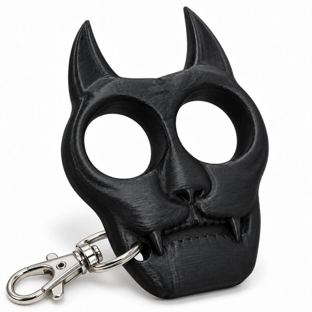 Porte-clé Chat Démon 3D